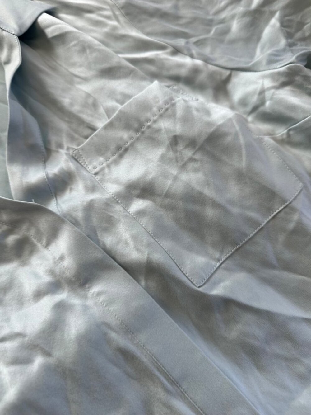 LUNYA High Waist Washable Silk Pajamas LG Cumulus Blue NEW - Picture 8 of 11